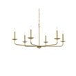 Living District Cohen 6-Light Mid-Century Metal Pendant in Brass