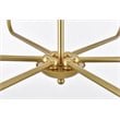 Living District Cohen 6-Light Mid-Century Metal Pendant in Brass