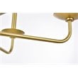 Living District Cohen 6-Light Mid-Century Metal Pendant in Brass
