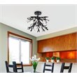 Living District Priscilla 4-Light Mid-Century Metal Flush Mount in Black