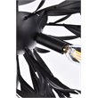 Living District Priscilla 4-Light Mid-Century Metal Flush Mount in Black