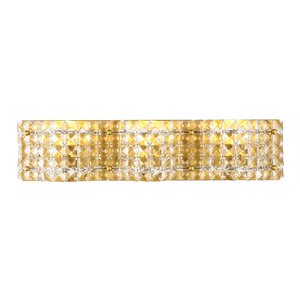 Living District Ollie 3-Light Metal & Crystal Wall Sconce in Brass/Clear