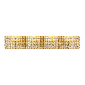 Living District Ollie 4-Light Metal and Crystal Wall Sconce in Brass and Clear