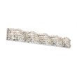 Living District Ollie 5-Light Metal and Crystal Wall Sconce in Chrome and Clear