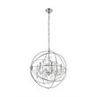 Living District Cordelia 6-Light Transitional Metal Pendant in Chrome