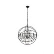 Living District Cordelia 8-Light Transitional Metal Pendant in Black