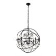 Living District Cordelia 8-Light Transitional Metal Pendant in Black