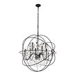 Living District Cordelia 12-Light Transitional Metal Pendant in Black
