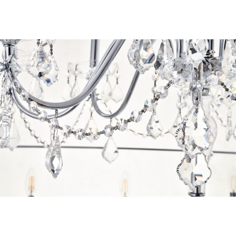 Living District Cordelia 24-Light Transitional Metal Pendant in Chrome