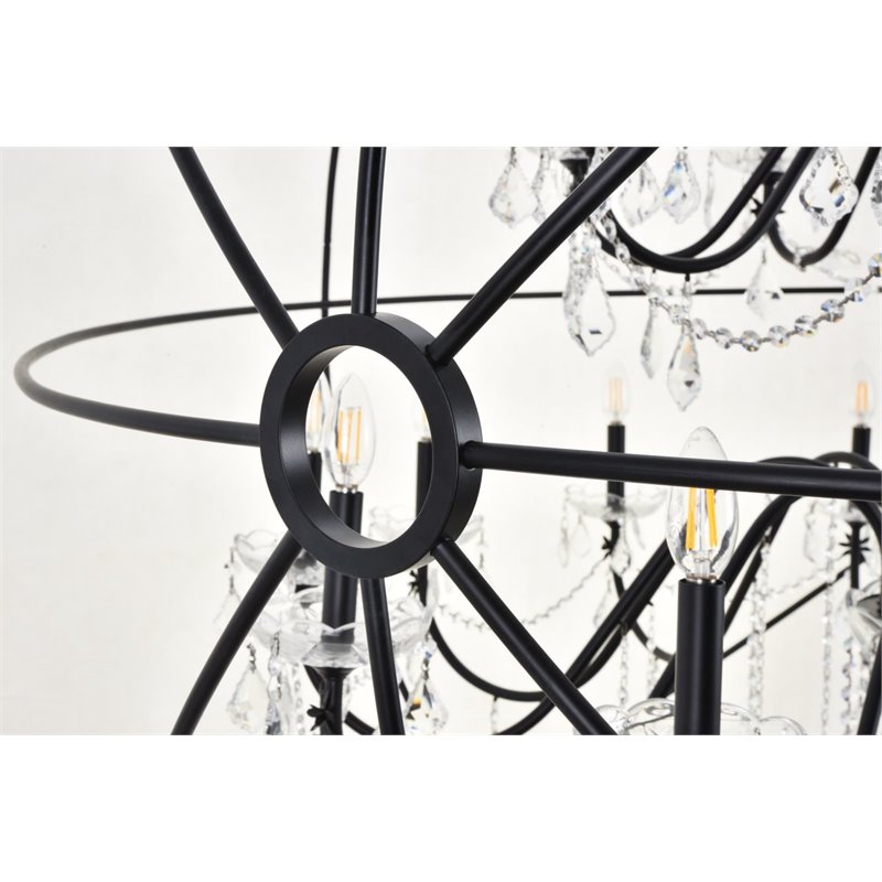 Living District Cordelia 24-Light Transitional Metal Pendant in Black