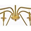 Living District Rohan 6-Light Transitional Metal Chandelier in Brass Finish