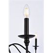 Living District Rohan 6-Light Transitional Metal Chandelier - Matte Black Finish