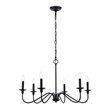 Living District Rohan 6-Light Transitional Metal Chandelier - Matte Black Finish