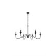 Living District Rohan 6-Light Transitional Metal Chandelier in Black