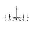 Living District Rohan 6-Light Transitional Metal Chandelier in Black