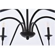 Living District Rohan 6-Light Transitional Metal Chandelier in Black