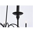 Living District Rohan 6-Light Transitional Metal Chandelier in Black