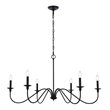 Living District Rohan 6-Light Transitional Metal Chandelier in Black