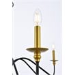 Living District Rohan 6-Light Transitional Metal Chandelier - Brass/Black Finish