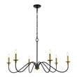 Living District Rohan 6-Light Transitional Metal Chandelier - Brass/Black Finish