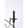 Living District Rohan 6-Light Transitional Metal Chandelier in Matte Black