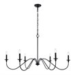 Living District Rohan 6-Light Transitional Metal Chandelier in Matte Black