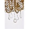 Living District Elise 4-Light Transitional Metal Flush Mount in Brass Finish
