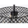 Living District Elise 4-Light Transitional Metal Flush Mount in Black Finish