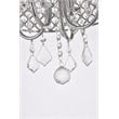 Living District Elise 4-Light Transitional Metal Flush Mount in Chrome Finish