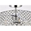 Living District Elise 4-Light Transitional Metal Flush Mount in Chrome Finish