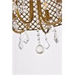 Living District Elise 4-Light Transitional Metal Flush Mount in Brass Finish