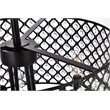 Living District Elise 4-Light Transitional Metal Flush Mount in Black Finish