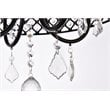 Living District Elise 4-Light Transitional Metal Flush Mount in Black Finish