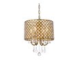 Living District Elise 4-Light Transitional Metal Pendant in Brass Finish