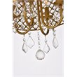 Living District Elise 4-Light Transitional Metal Pendant in Brass Finish