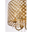 Living District Elise 4-Light Transitional Metal Pendant in Brass Finish