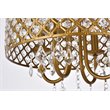 Living District Elise 4-Light Transitional Metal Pendant in Brass Finish