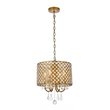 Living District Elise 4-Light Transitional Metal Pendant in Brass Finish