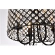 Living District Elise 4-Light Transitional Metal Pendant in Black Finish