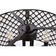 Living District Elise 4-Light Transitional Metal Pendant in Black Finish