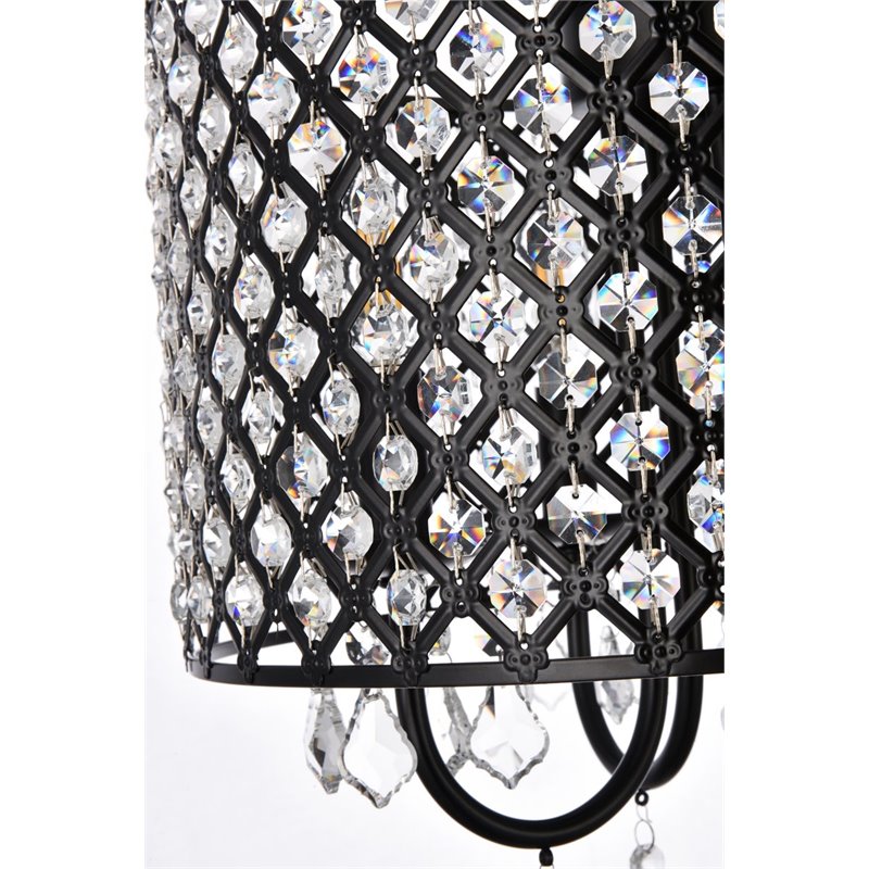 Living District Elise 4-Light Transitional Metal Pendant in Black Finish