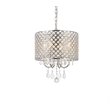 Living District Elise 4-Light Transitional Metal Pendant in Chrome Finish