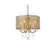 Living District Elise 4-Light Transitional Metal Pendant in Brass Finish