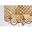 Living District Elise 4-Light Transitional Metal Pendant in Brass Finish