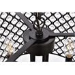Living District Elise 4-Light Transitional Metal Pendant in Black Finish