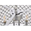 Living District Elise 4-Light Transitional Metal Pendant in Chrome Finish