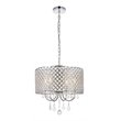 Living District Elise 4-Light Transitional Metal Pendant in Chrome Finish