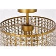 Living District Elise 4-Light Transitional Style Metal Flush Mount in Brass