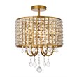 Living District Elise 4-Light Transitional Style Metal Flush Mount in Brass