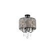 Living District Elise 4-Light Transitional Style Metal Flush Mount in Black